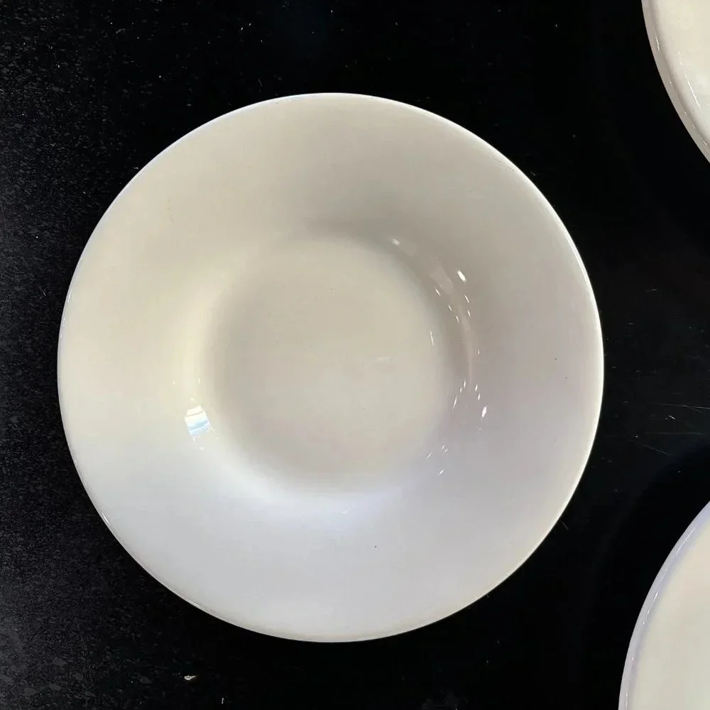 3 Pottery Barn Sausalito Plates - Dinner & Side/Soup/Rimmed Bowl White
